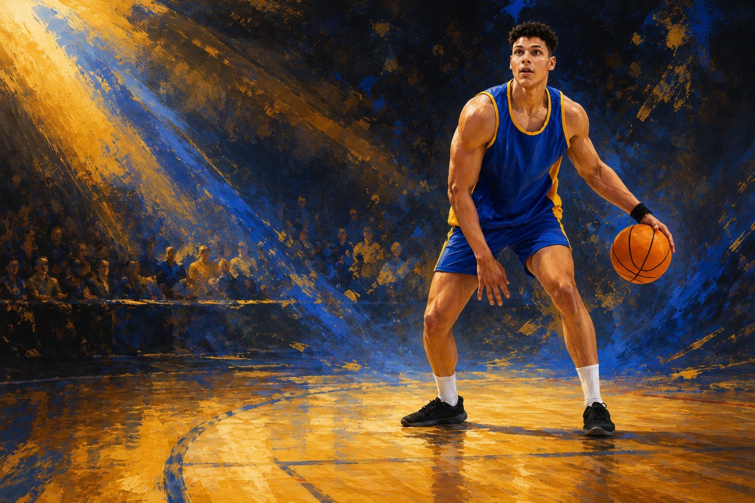 Custom basketball sports portrait artwork